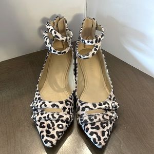 Marc Fisher Velvet Leopard Flats